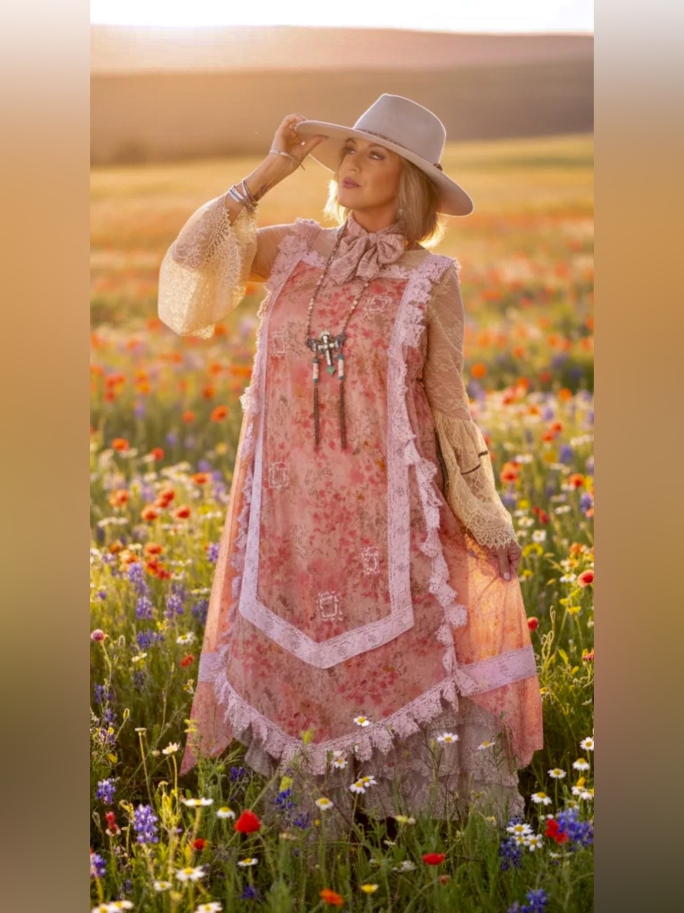 NWT Jaded Gypsy Always in My Dreams Dress Rose